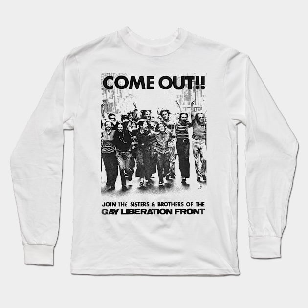 Come Out! Retro Gay Long Sleeve T-Shirt by WearingPride